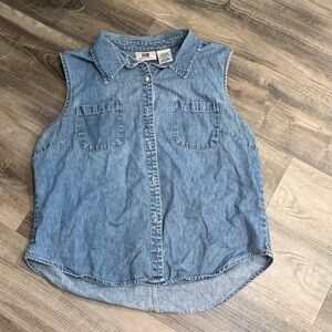Faded Glory Light Blue Denim Top